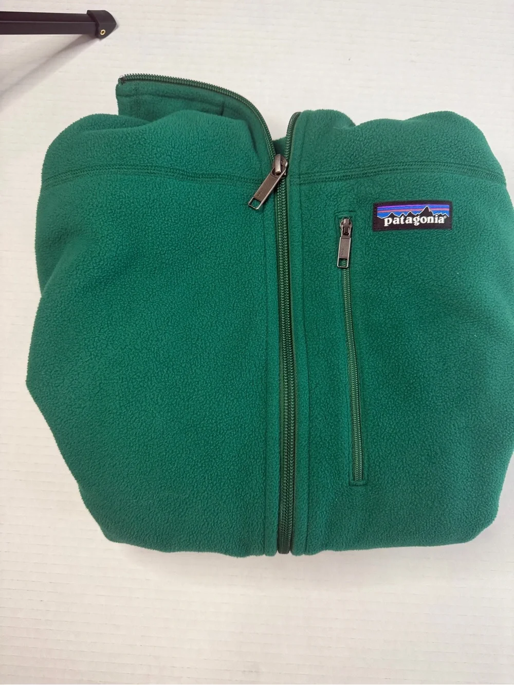 Vintage Patagonia Full Zip Fleece Pullover Men's Large Green